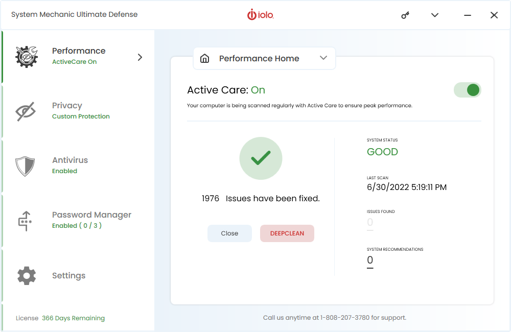 System Mechanic Ultimate Defense Kaspersky Iolo